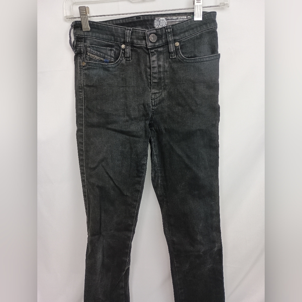 DIESEL Designer Casual Goth Black Skinny Jeans Modern Regular Fit (#1,415)
